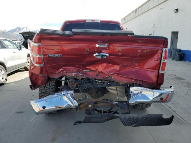 1FTFW1ET6DKE17280 - 2013 FORD F150 SUPERCREW RED photo 6