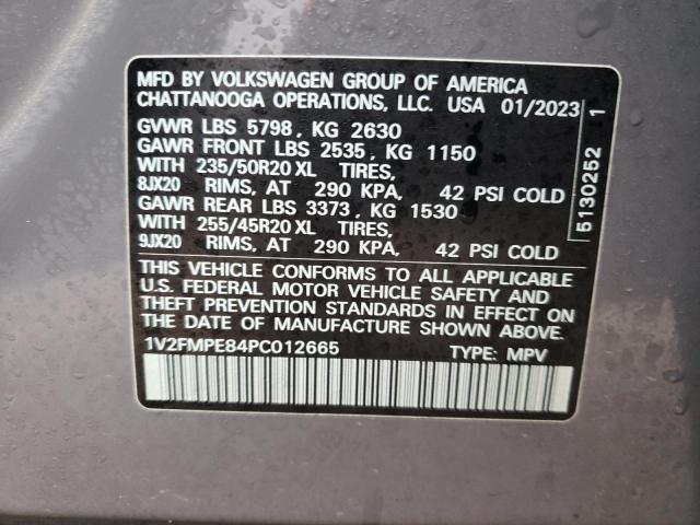 1V2FMPE84PC012665 - 2023 VOLKSWAGEN ID.4 PRO S გრაფიტი ფოტო 12