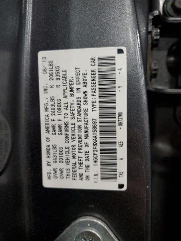 1HGCP2F8XAA158697 - 2010 HONDA ACCORD EXL GRAY photo 13