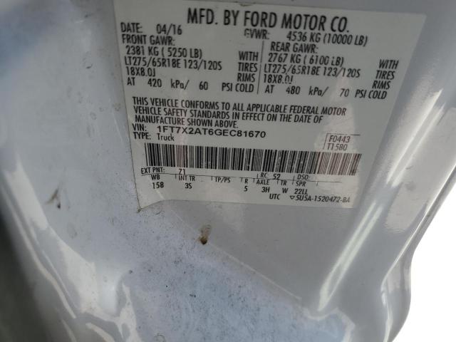 1FT7X2AT6GEC81670 - 2016 FORD F250 SUPER DUTY WHITE photo 12