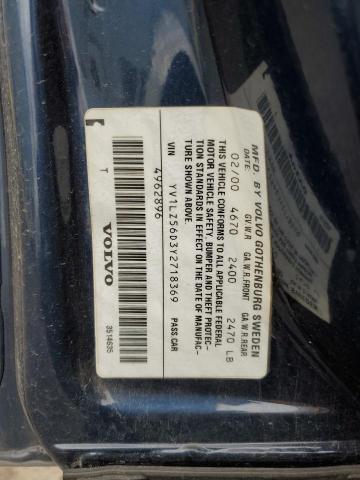 YV1LZ56D3Y2718369 - 2000 VOLVO V70 XC BLUE photo 12