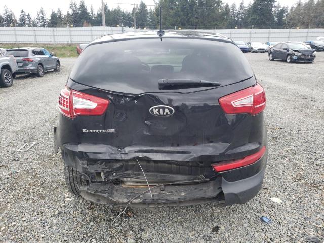 KNDPBCA24D7407245 - 2013 KIA SPORTAGE LX BLACK photo 6