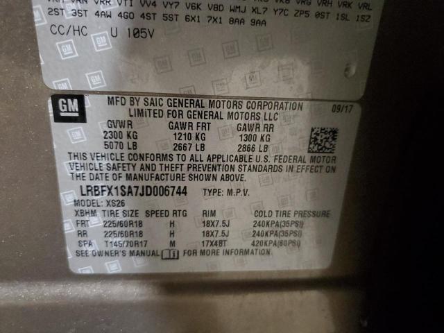 LRBFX1SA7JD006744 - 2018 BUICK ENVISION ESSENCE Qəhvəyi foto 13