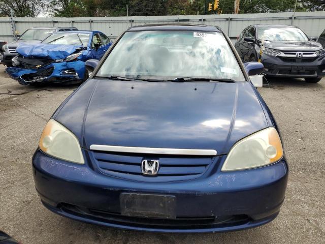 1HGES26792L023876 - 2002 HONDA CIVIC EX BLUE photo 5