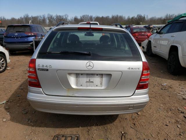 WDBRH81JX5F668378 - 2005 MERCEDES-BENZ C 240 SPORTWAGON 4MATIC SILVER photo 6