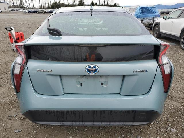 JTDKBRFU5G3000991 - 2016 TOYOTA PRIUS BLUE photo 6