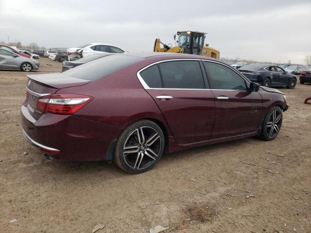 1HGCR2F59GA229736 - 2016 HONDA ACCORD SPORT BURGUNDY photo 3