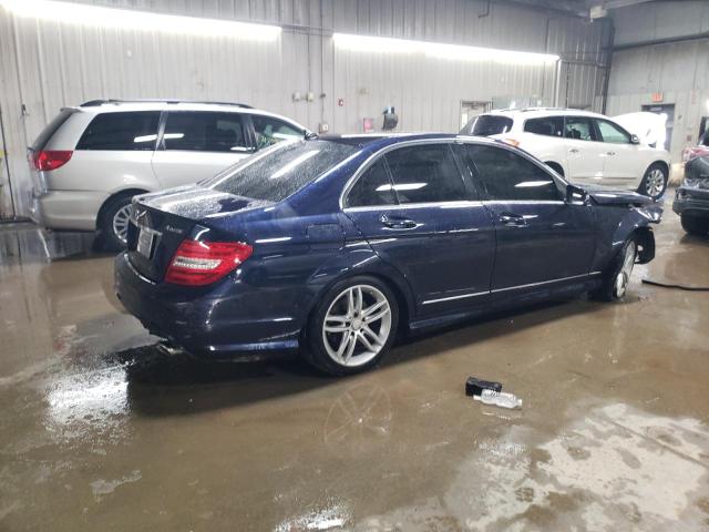 WDDGF8AB0DR255895 - 2013 MERCEDES-BENZ C 300 4MATIC BLUE photo 3