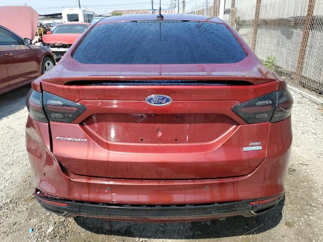 3FA6P0H96ER103445 - 2014 FORD FUSION SE RED photo 6