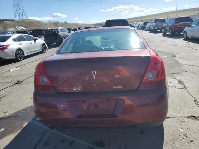 1G2ZA5E07A4162006 - 2010 PONTIAC G6 BURGUNDY photo 6