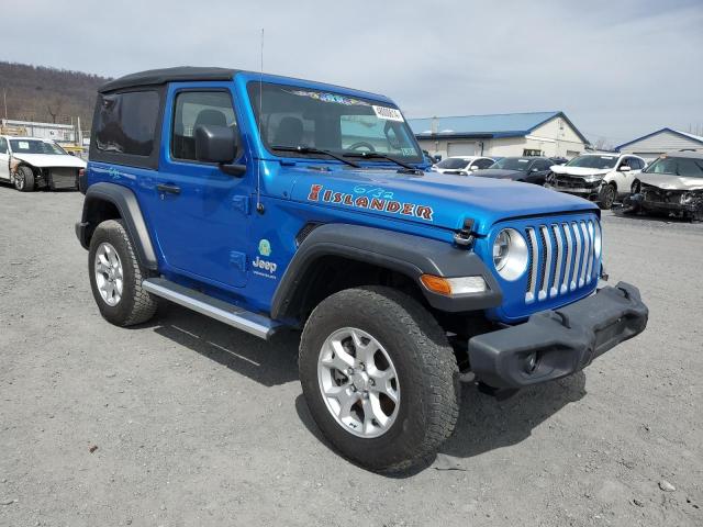 1C4GJXAN3MW724492 - 2021 JEEP WRANGLER SPORT BLUE photo 4