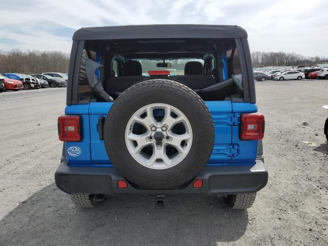 1C4GJXAN3MW724492 - 2021 JEEP WRANGLER SPORT BLUE photo 6