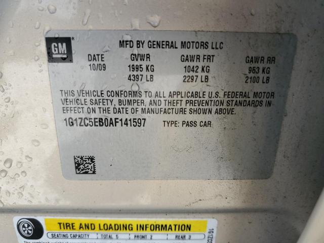 1G1ZC5EB0AF141597 - 2010 CHEVROLET MALIBU 1LT 米色 照片 12