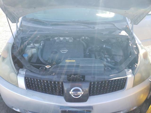 5N1BV28U15N132042 - 2005 NISSAN QUEST S SILVER photo 12