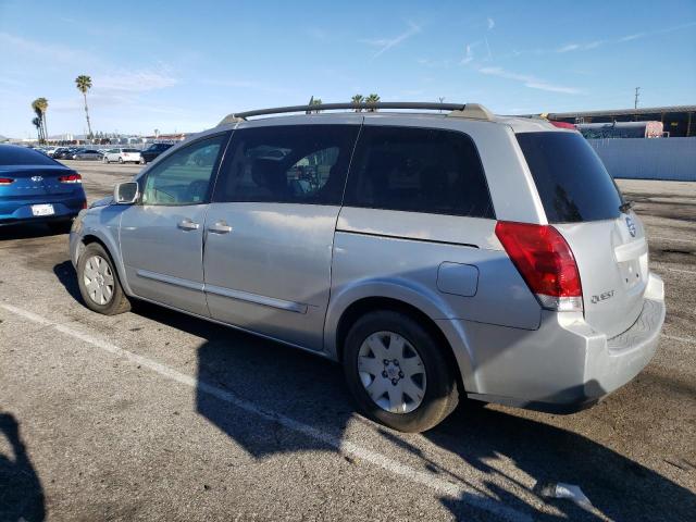 5N1BV28U15N132042 - 2005 NISSAN QUEST S SILVER photo 2