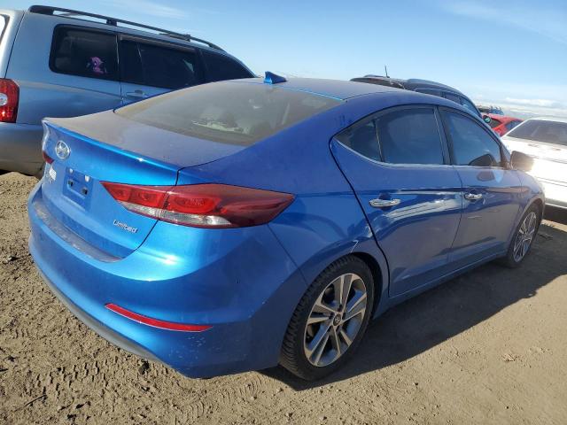 KMHD84LF4HU128047 - 2017 HYUNDAI ELANTRA SE BLUE photo 3