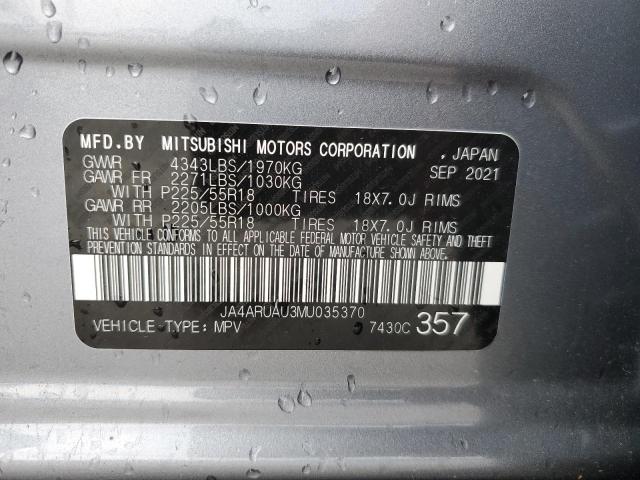 JA4ARUAU3MU035370 - 2021 MITSUBISHI OUTLANDER ES GRAY photo 13