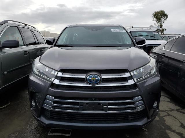 5TDDGRFH4KS053122 - 2019 TOYOTA HIGHLANDER HYBRID LIMITED GRAY photo 5