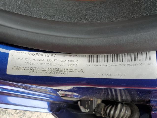 ZAM57RTA0E1087454 - 2014 MASERATI GHIBLI S ლურჯი ფოტო 12