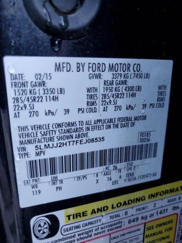 5LMJJ2HT7FEJ08535 - 2015 LINCOLN NAVIGATOR BLACK photo 13