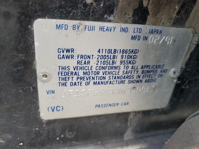 JF1SF655XWH770981 - 1998 SUBARU FORESTER S BLACK photo 12