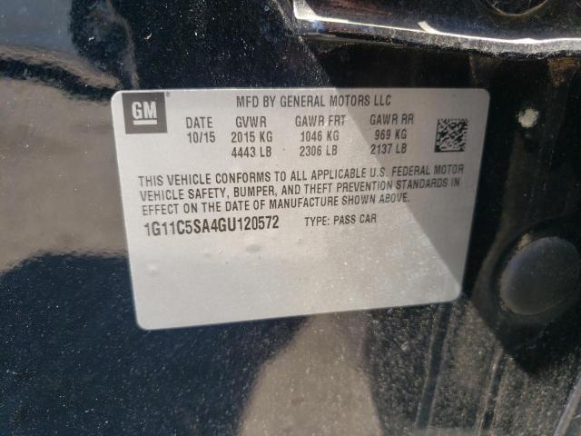 1G11C5SA4GU120572 - 2016 CHEVROLET MALIBU LIM LT 黑色 照片 12