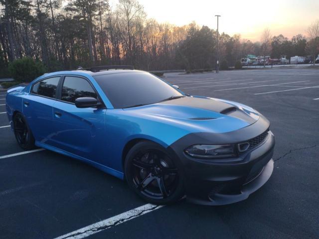 2C3CDXL91JH335175 - 2018 DODGE CHARGER SRT HELLCAT BLUE photo 1