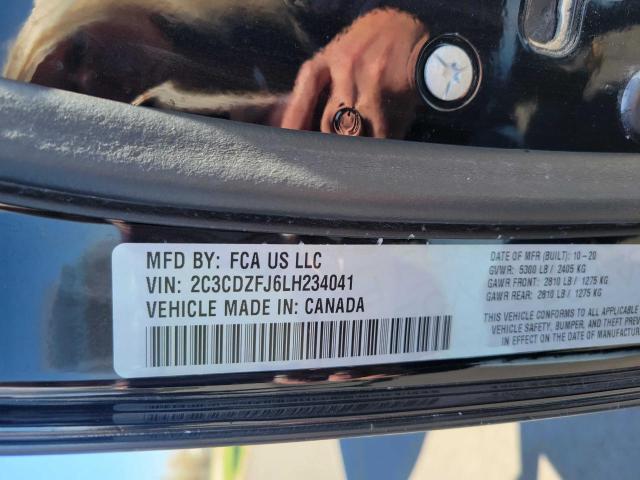 2C3CDZFJ6LH234041 - 2020 DODGE CHALLENGER R/T SCAT PACK BLACK photo 10