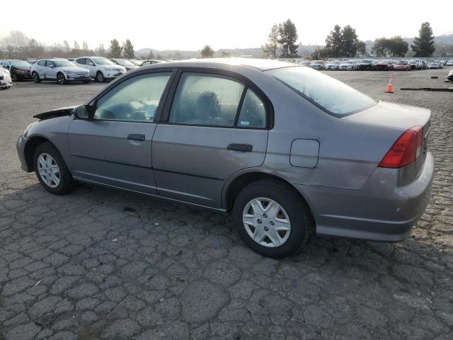 1HGES16395L011187 - 2005 HONDA CIVIC DX VP ნაცრისფერი ფოტო 2