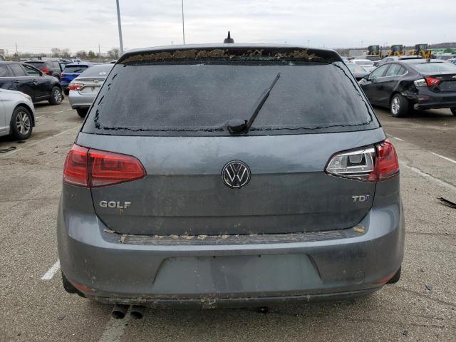 3VW2A7AU3FM038891 - 2015 VOLKSWAGEN GOLF TDI GRAY photo 6