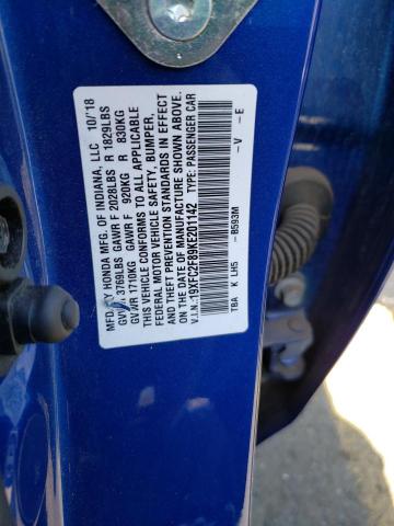 19XFC2F89KE201142 - 2019 HONDA CIVIC SPORT 蓝色 照片 13