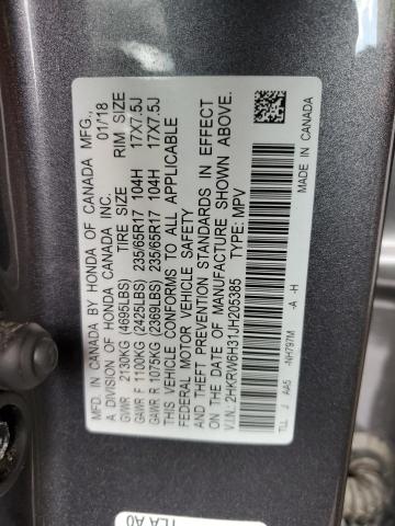 2HKRW6H31JH205385 - 2018 HONDA CR-V LX GRAY photo 13