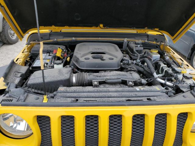 1C4GJXAN8MW637137 - 2021 JEEP WRANGLER SPORT YELLOW photo 11