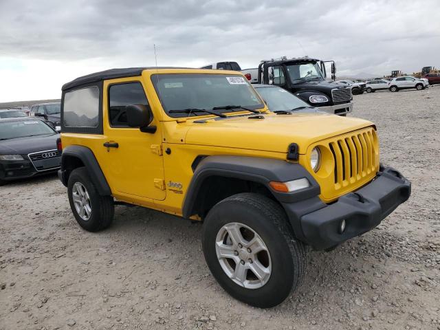 1C4GJXAN8MW637137 - 2021 JEEP WRANGLER SPORT YELLOW photo 4