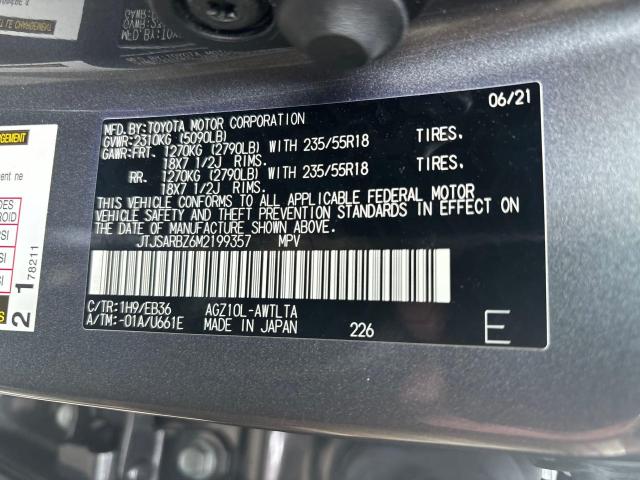 JTJSARBZ6M2199357 - 2021 LEXUS NX 300 BASE Сұр фото 10