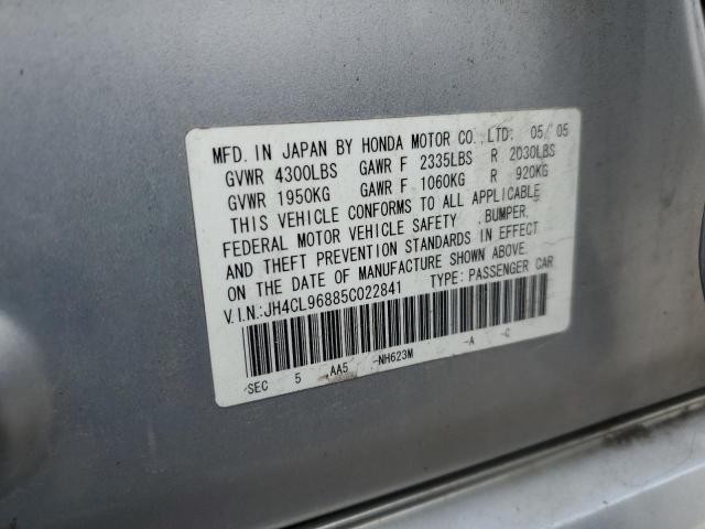 JH4CL96885C022841 - 2005 ACURA TSX SILVER photo 13