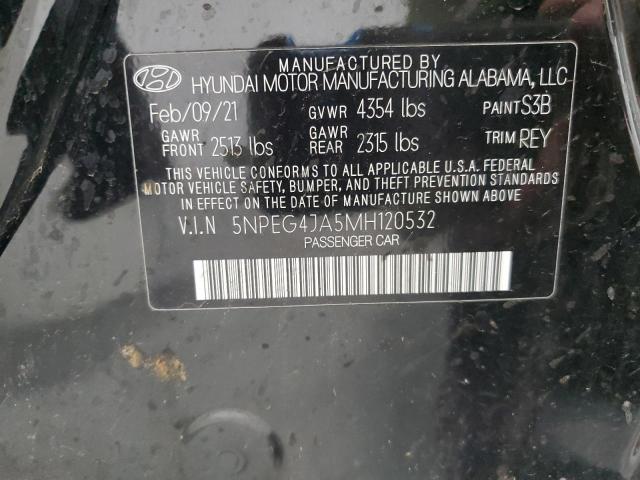 5NPEG4JA5MH120532 - 2021 HYUNDAI SONATA SE 黑色 照片 12