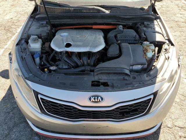 KNAGM4ADXD5039504 - 2013 KIA OPTIMA HYBRID GRAY photo 11