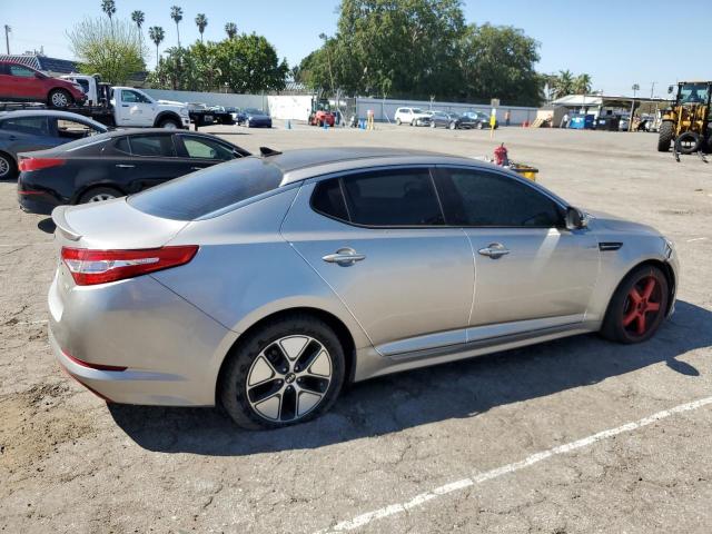 KNAGM4ADXD5039504 - 2013 KIA OPTIMA HYBRID GRAY photo 3