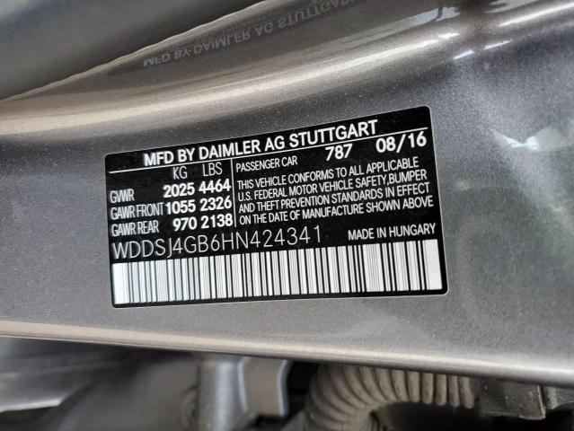 WDDSJ4GB6HN424341 - 2017 MERCEDES-BENZ CLA 250 4MATIC GRAY photo 12