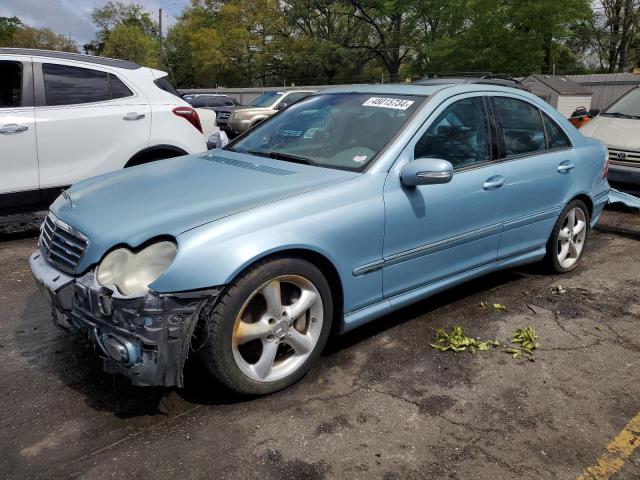 WDBRF40J75F456348 - 2005 MERCEDES-BENZ C230 230K SPORT SEDAN BLUE photo 1