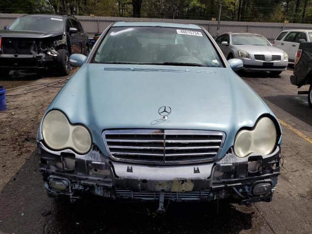 WDBRF40J75F456348 - 2005 MERCEDES-BENZ C230 230K SPORT SEDAN BLUE photo 5