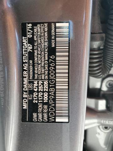 WDDVP9AB1GJ009676 - 2016 MERCEDES-BENZ B 250E SILVER photo 12