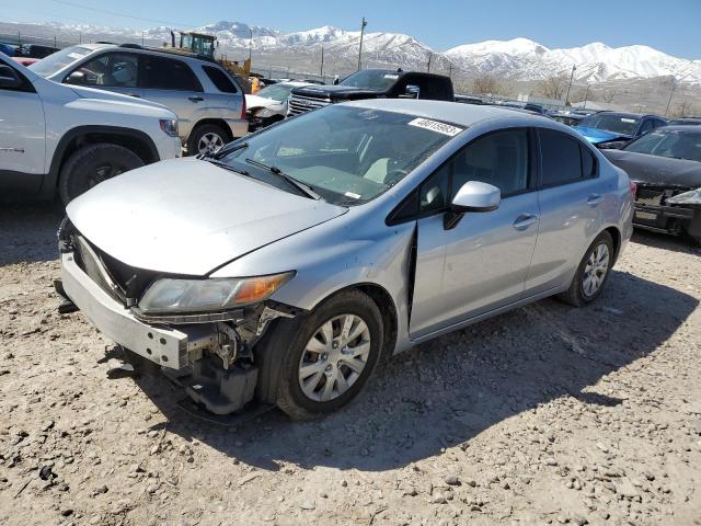 2HGFB2F56CH319407 - 2012 HONDA CIVIC LX SILVER photo 1