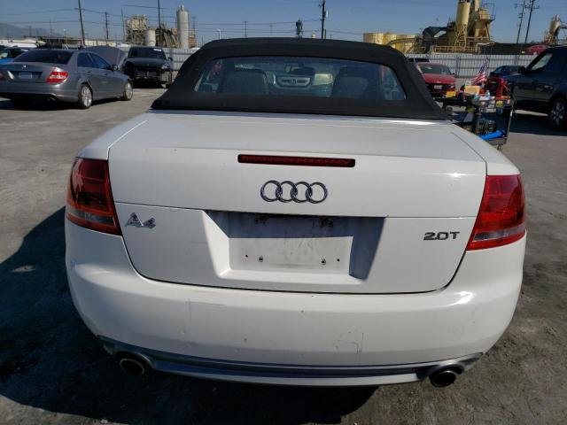 WAUAF48HX9K008867 - 2009 AUDI A4 2.0T CABRIOLET WHITE photo 6