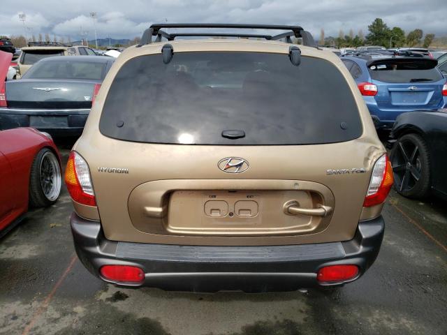 KM8SB12B64U643843 - 2004 HYUNDAI SANTA FE GL GOLD photo 6