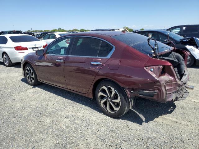 1HGCR2F80GA158100 - 2016 HONDA ACCORD EXL BURGUNDY photo 2