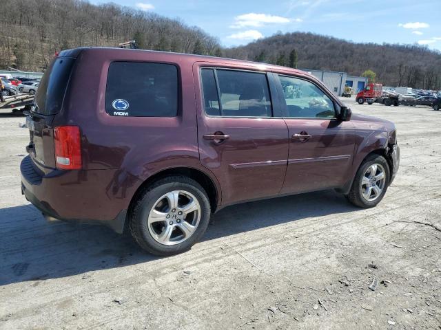 5FNYF4H59EB052289 - 2014 HONDA PILOT EXL BURGUNDY photo 3