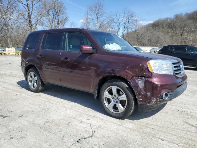 5FNYF4H59EB052289 - 2014 HONDA PILOT EXL BURGUNDY photo 4