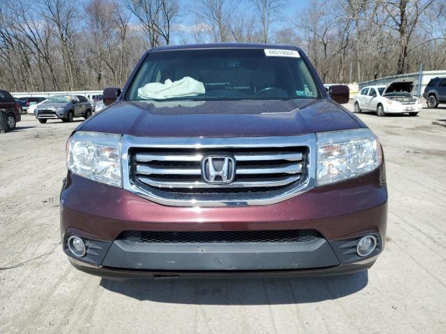 5FNYF4H59EB052289 - 2014 HONDA PILOT EXL BURGUNDY photo 5